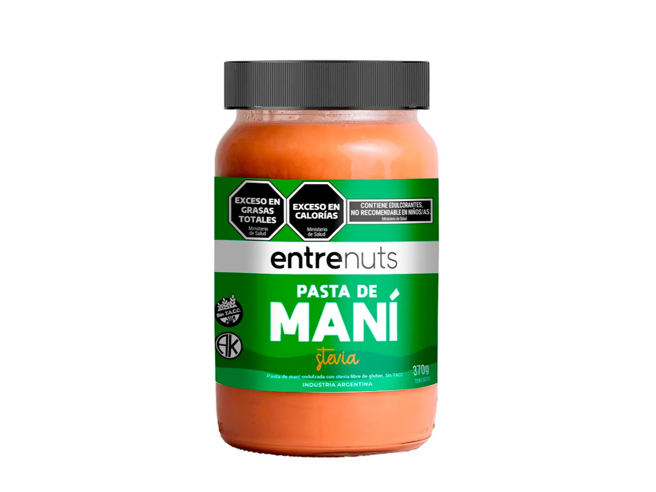 PASTA DE MANI C/STEVIA ENTRENUTS 380 gr