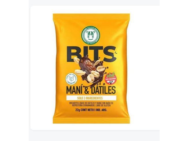 BITS MANI Y DATILES S/GLUTEN FELICES LAS VACAS  22 gr