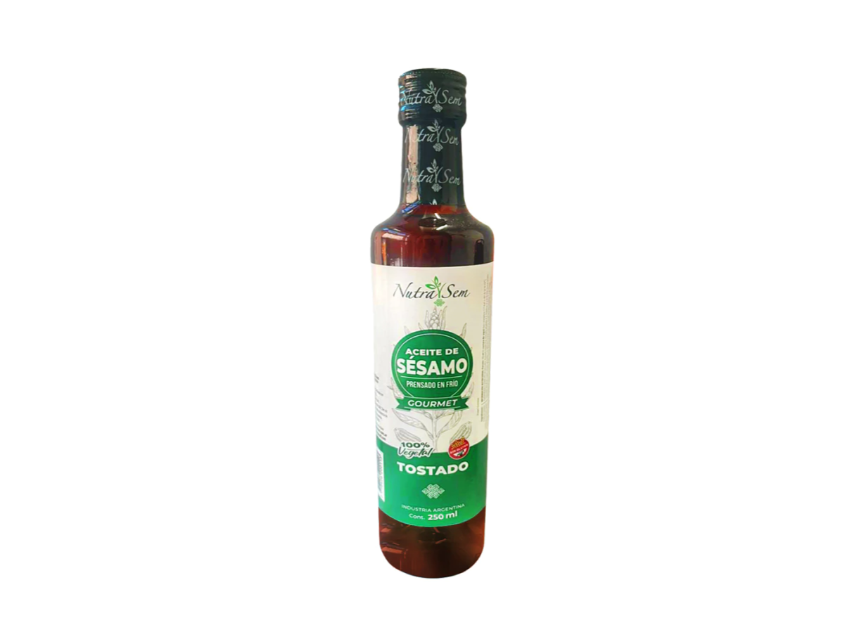 ACEITE DE SESAMO PRENSADO EN FRIO  TOSTADO  NUTRA SEM  250 ml