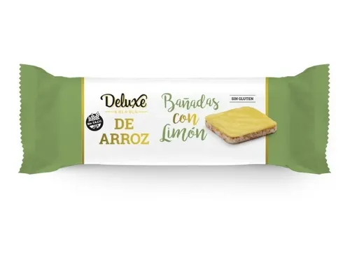 CUADRADITOS DE ARROZ BAÑADOS CON LIMON S/GLUTEN DELUXE 115 gr