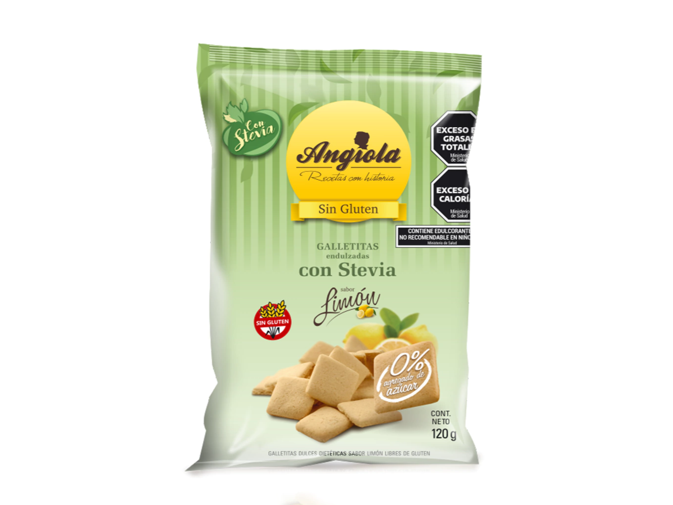 GALLETITAS LIMON S/GLUTEN C/STEVIA  ANGIOLA 120 gr