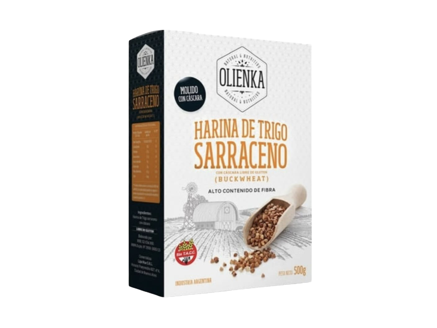 HARINA DE TRIGO SARRACENO MOLIDO C/CASCARA OLIENKA 500 gr