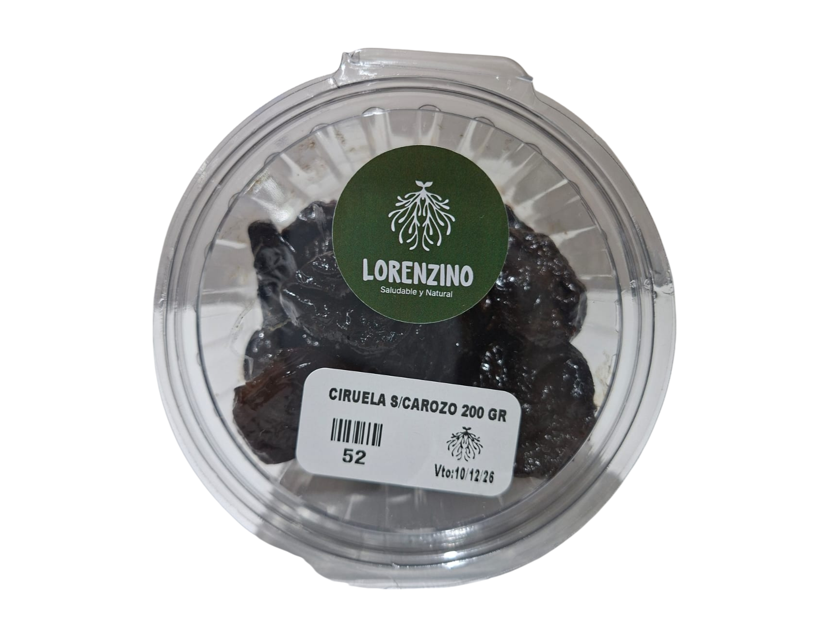 CIRUELAS DESHIDRATADAS S/CAROZO 200 gr