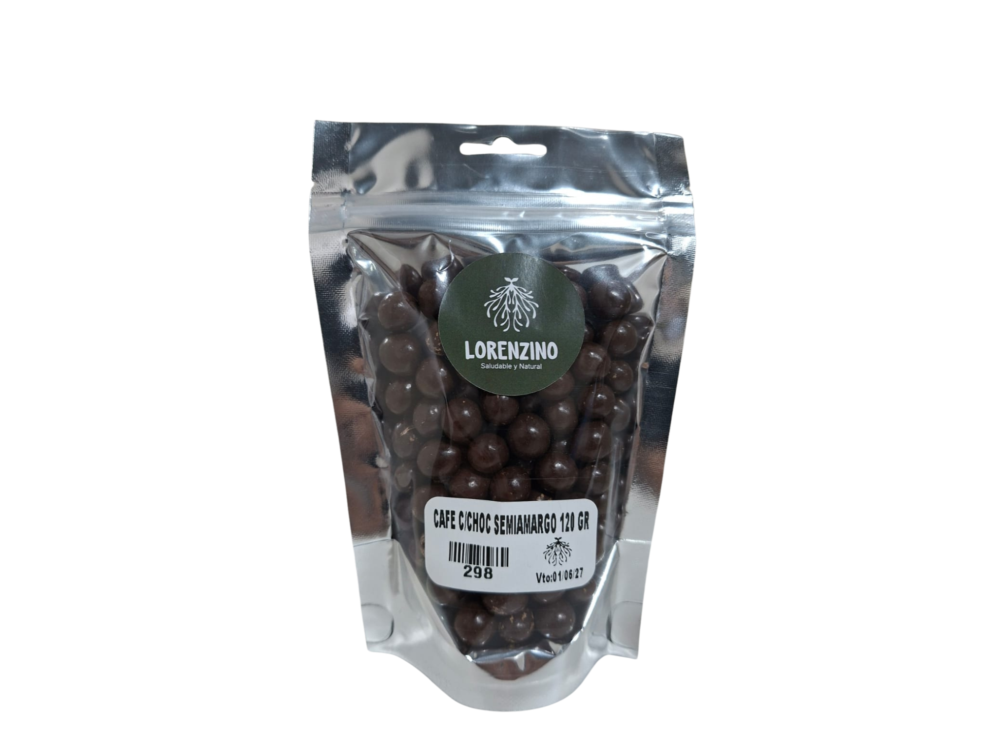 CAFE BAÑADO CON CHOCOLATE SEMIAMARGO  120 gr