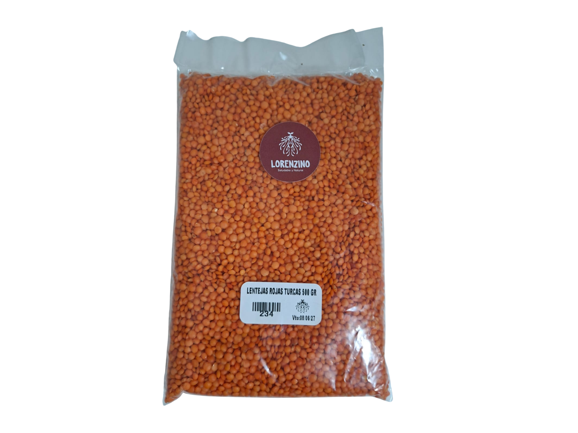 LENTEJAS ROJAS TURCAS   500 gr