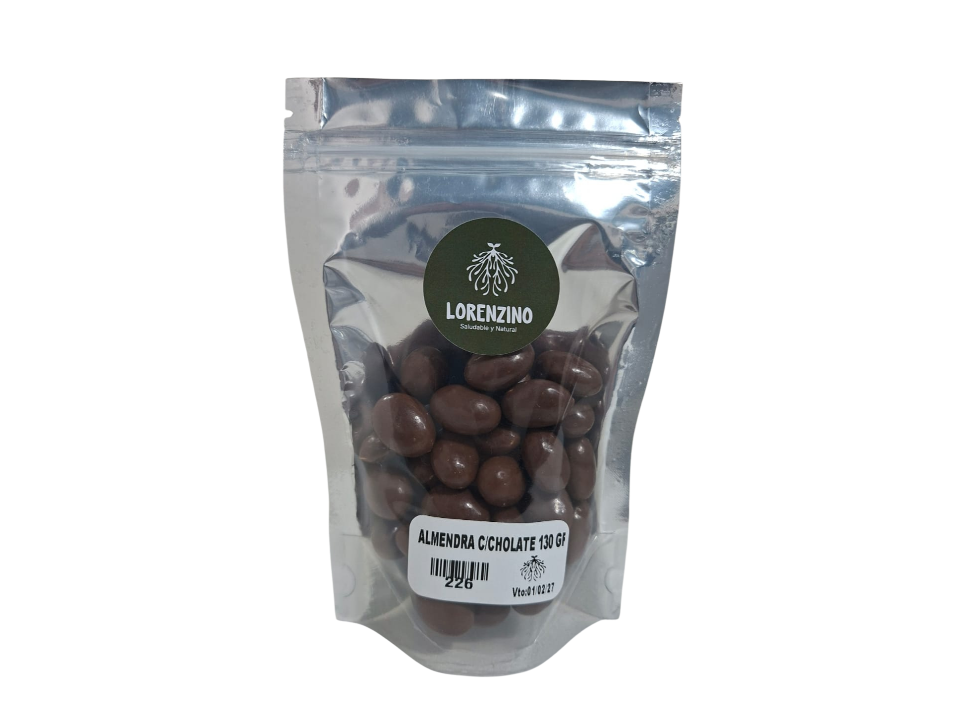 ALMENDRAS BAÑADAS CON CHOCOLATE SEMIAMARGO 130 gr