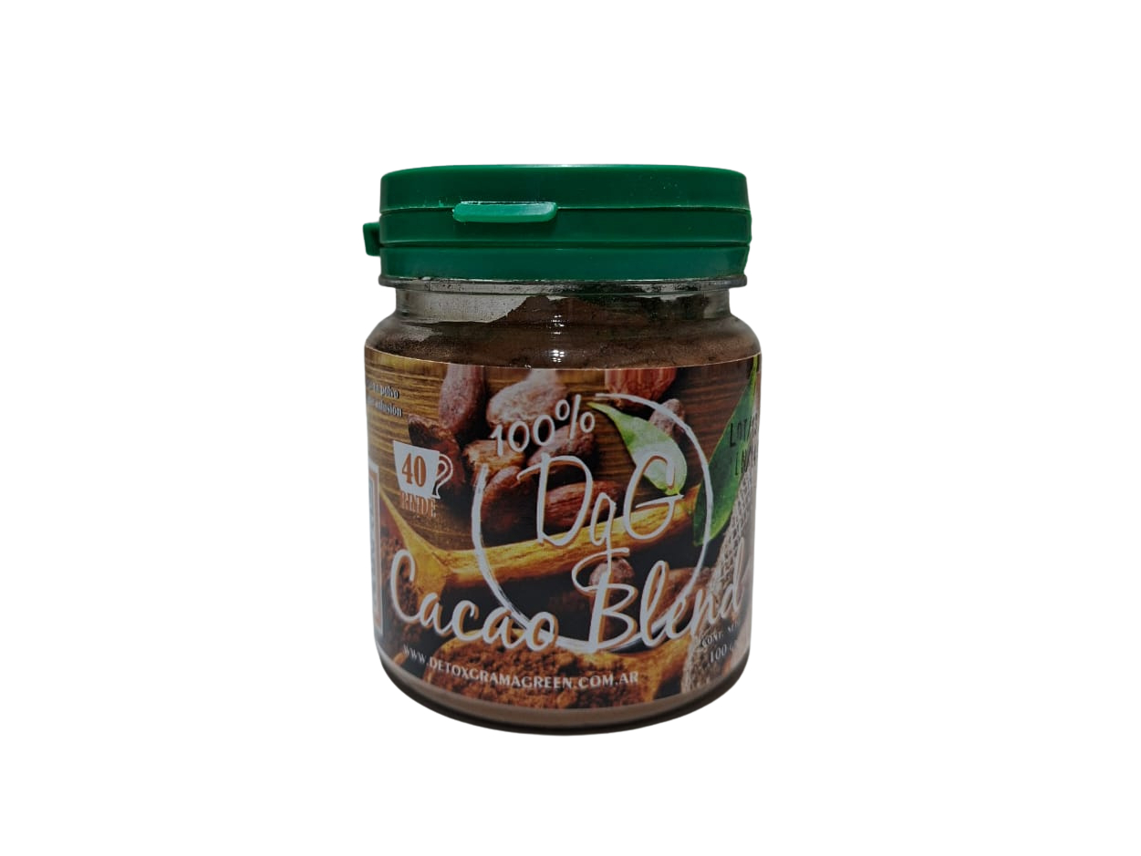 CACAO BLEND -DETOX GRAMA GREEN- (cacao amargo con canela) 100 gr