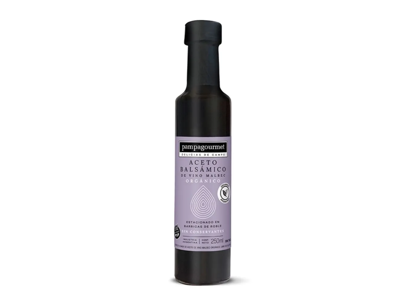 ACETO BALSAMICO DE VINO MALBEC ORGANICO PAMPAGOURMET 250 ml
