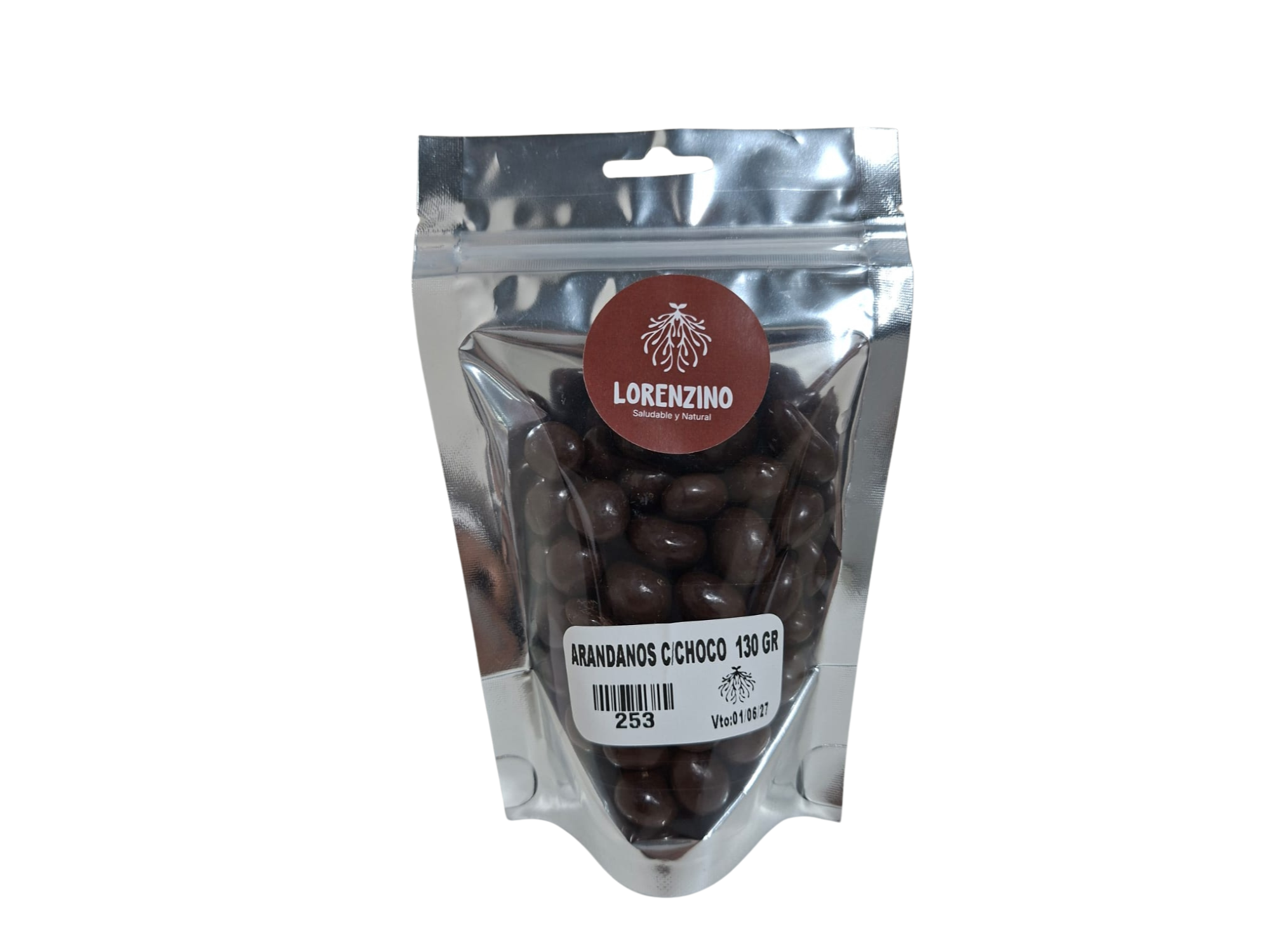 ARANDANOS BAÑADOS CON CHOCOLATE SEMIAMARGO  130 gr
