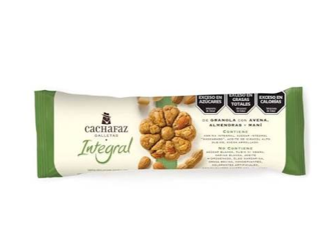 GALLETAS INTEGRALES GRANOLA, ALMENDRA, AVENA Y MANI CACHAFAZ 225 gr