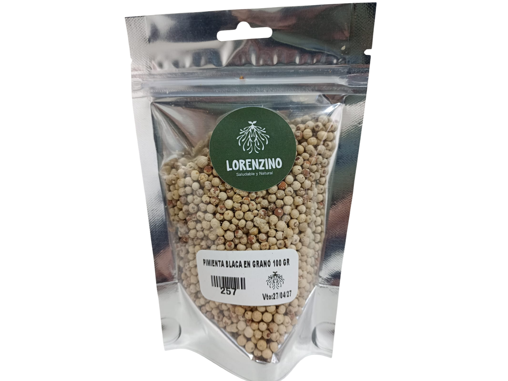 PIMIENTA BLANCA EN GRANO 100 gr
