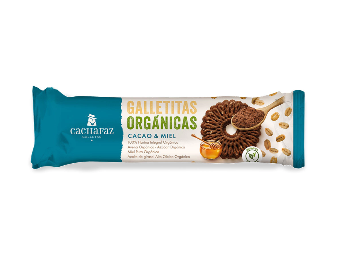 GALLETITAS ORGANICAS CACAO Y MIEL CACHAFAZ 170 gr