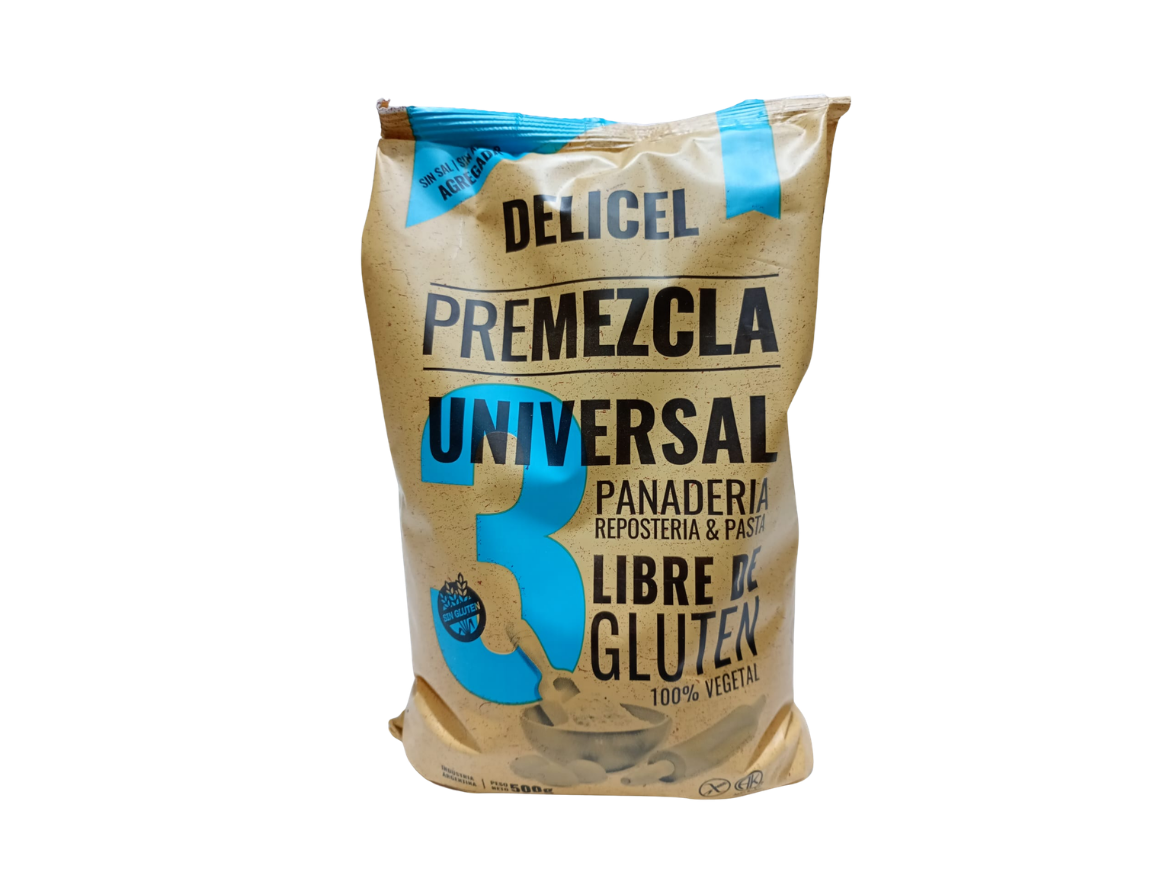 PREMEZCLA UNIVERSAL S/GLUTEN DELICEL 500 gr