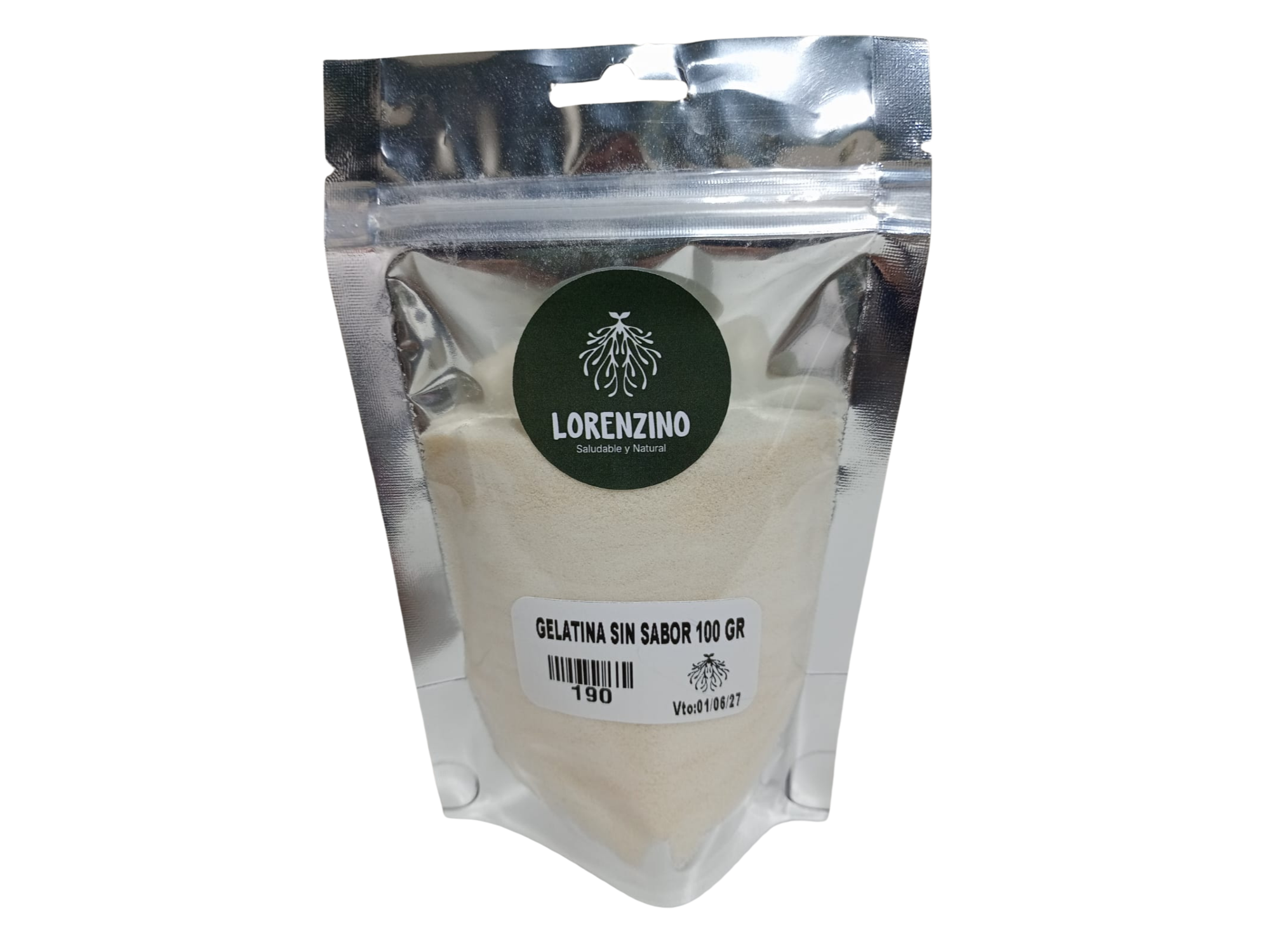 GELATINA SIN SABOR  100 gr