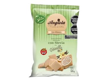 GALLETITAS VAINILLA S/GLUTEN C/STEVIA  ANGIOLA 120 gr