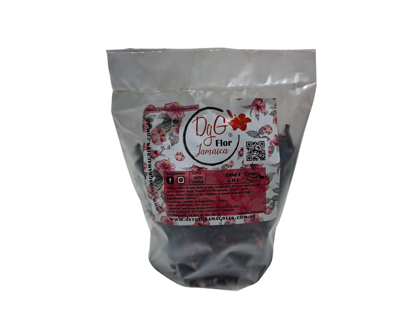JAMAICA FLOR  DETOX GRAMA GREEN 100 gr