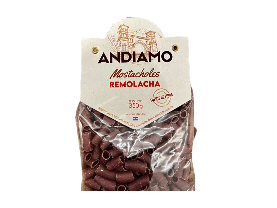 FIDEOS MOSTACHOLES DE REMOLACHA ANDIAMO 350 gr