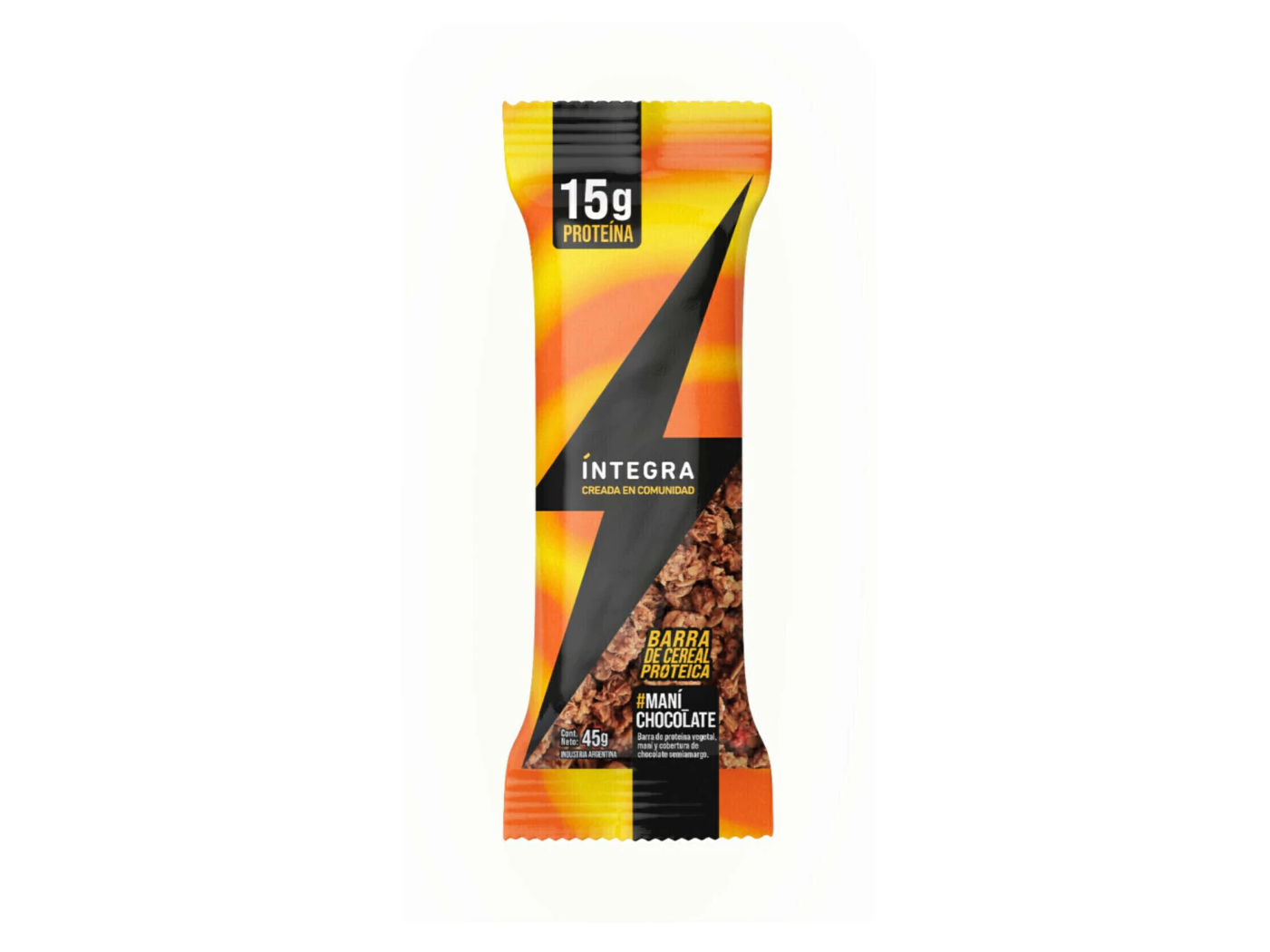 BARRA PROTEICA MANI Y CHOCOLATE  INTEGRA 45 gr