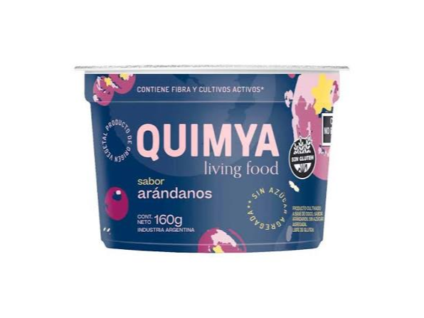 YOGURT QUIMYA VEGANO SABOR ARANDANOS S/AZUCAR S/TACC 150 gr