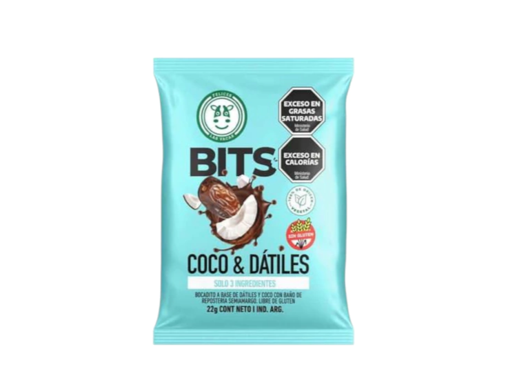 BITS COCO Y DATILES S/GLUTEN FELICES LAS VACAS  22 gr
