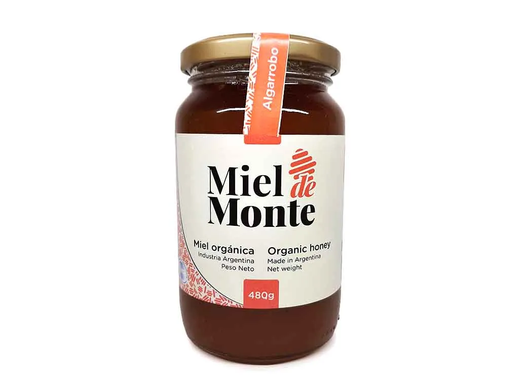 MIEL ORGANICA  DE ALGARROBO MONTE 480 gr