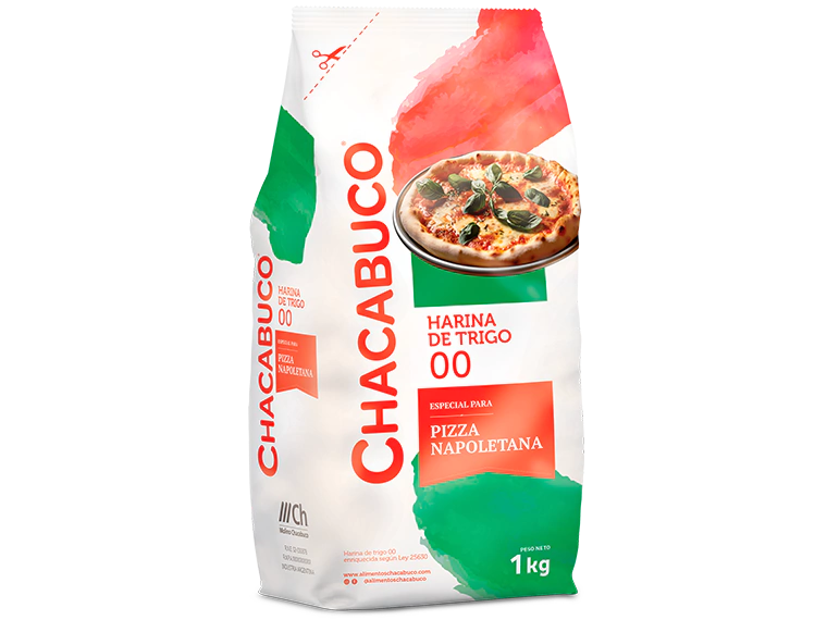 HARINA  DE TRIGO 00  ESPECIAL PARA PIZZA NAPOLETANA  CHACABUCO  1 kg