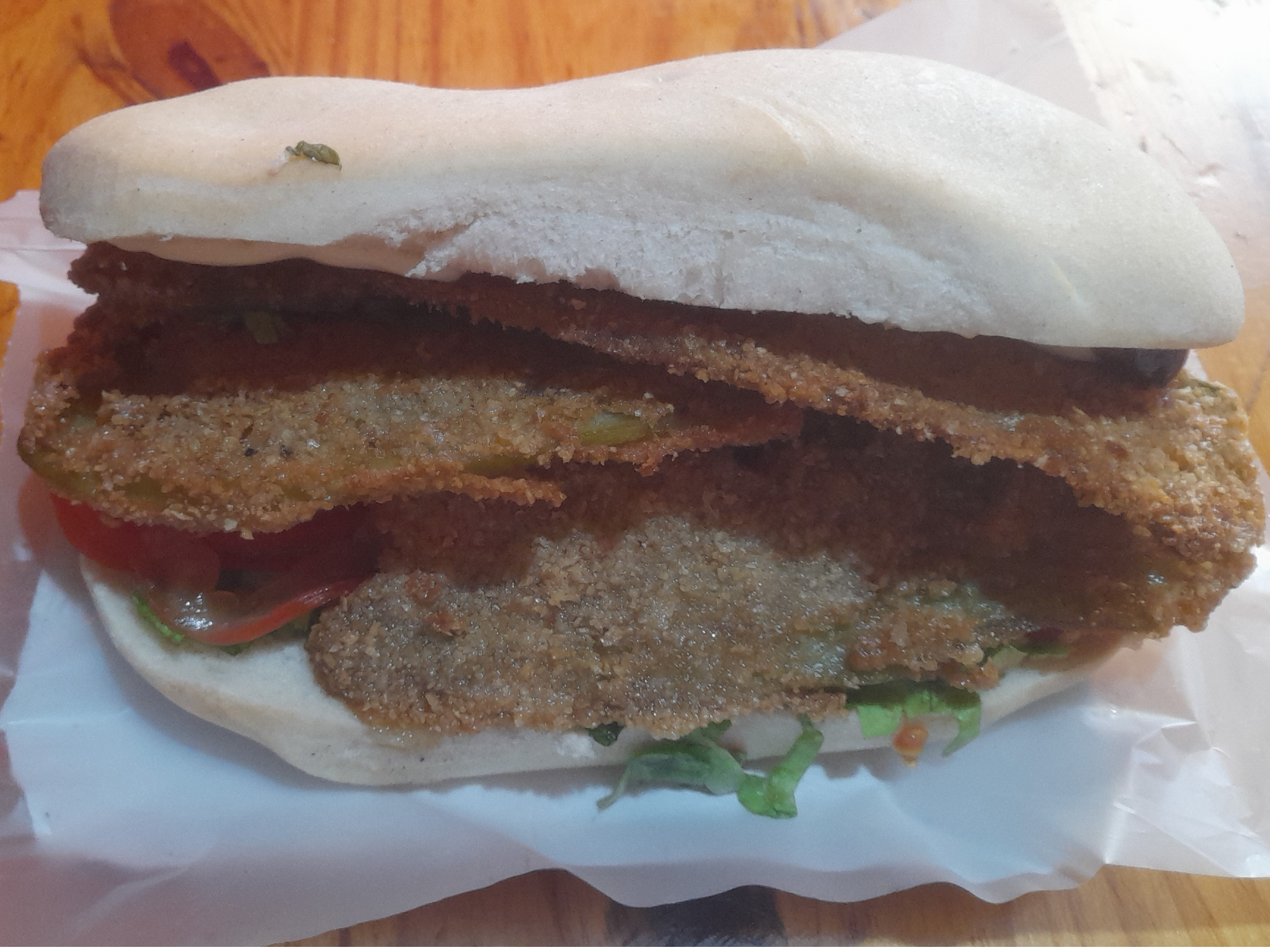 sandwich de milanesas de berenjenas