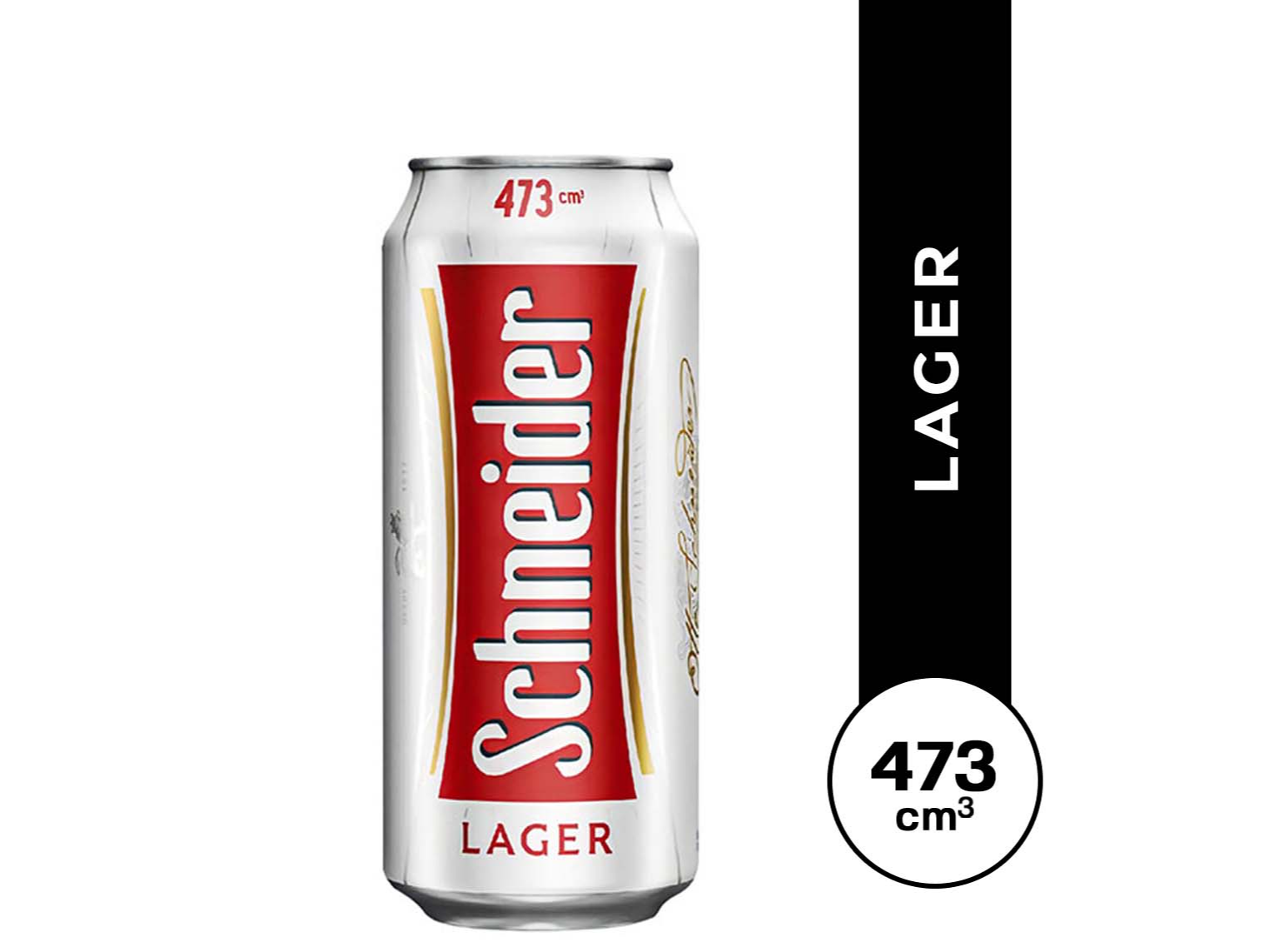 lata cerveza 473cc scheneider rubia