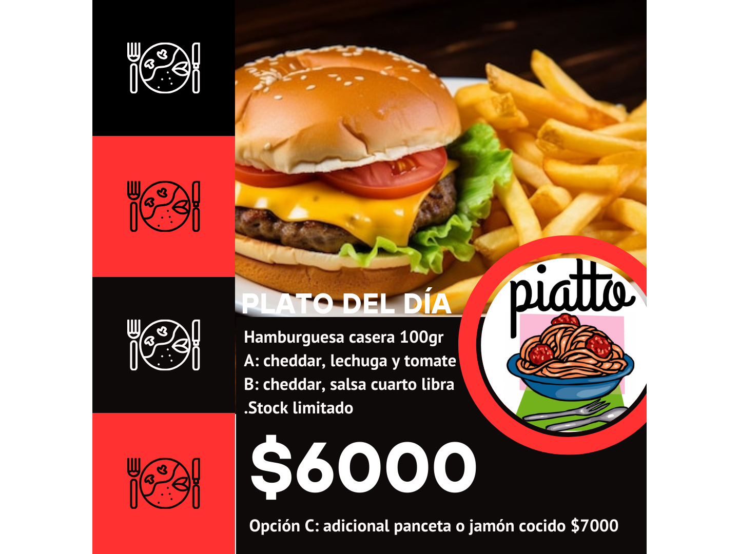 hamburguesa carne casera 100gr