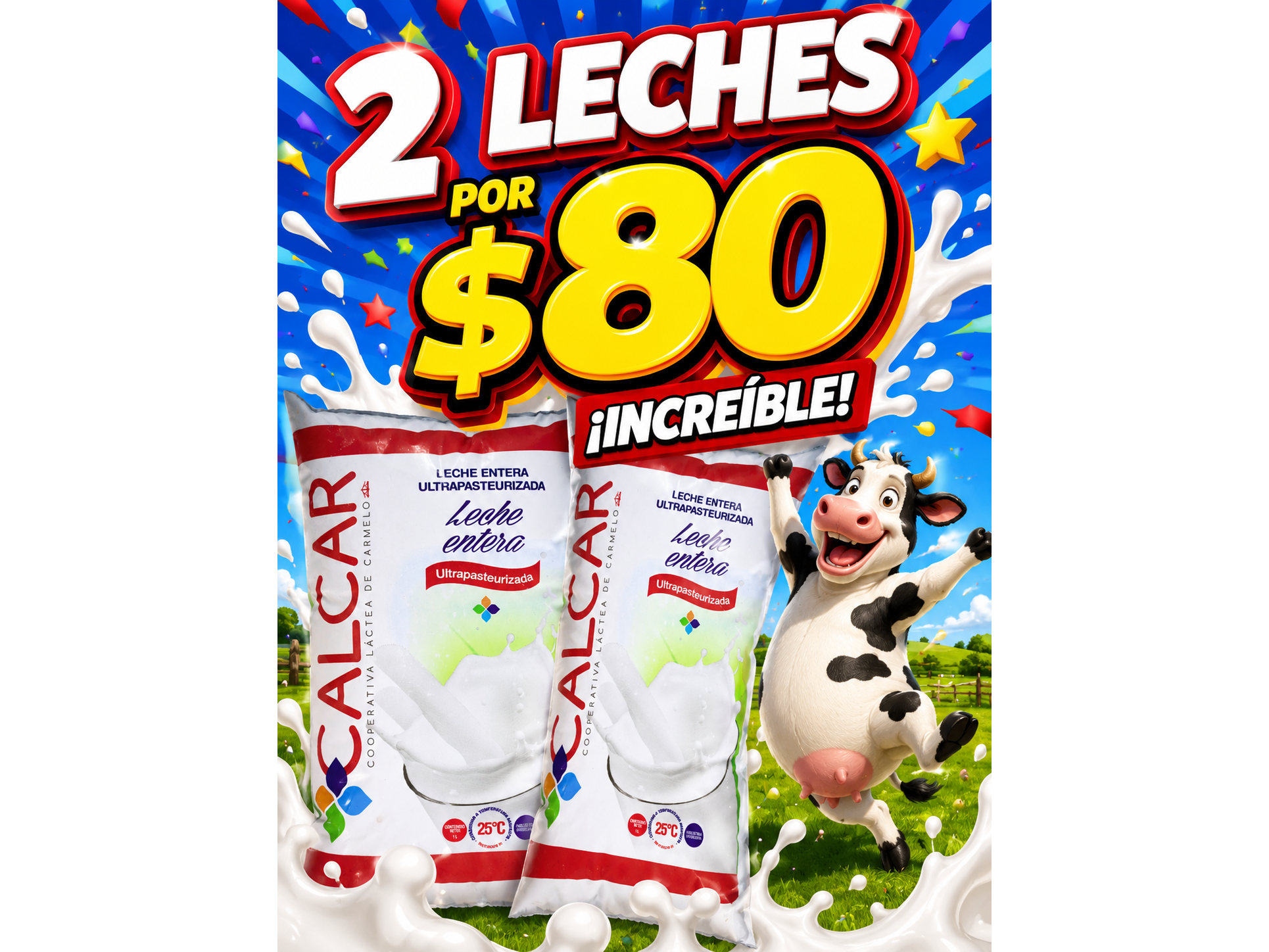 Leche calcar x 2 unidades