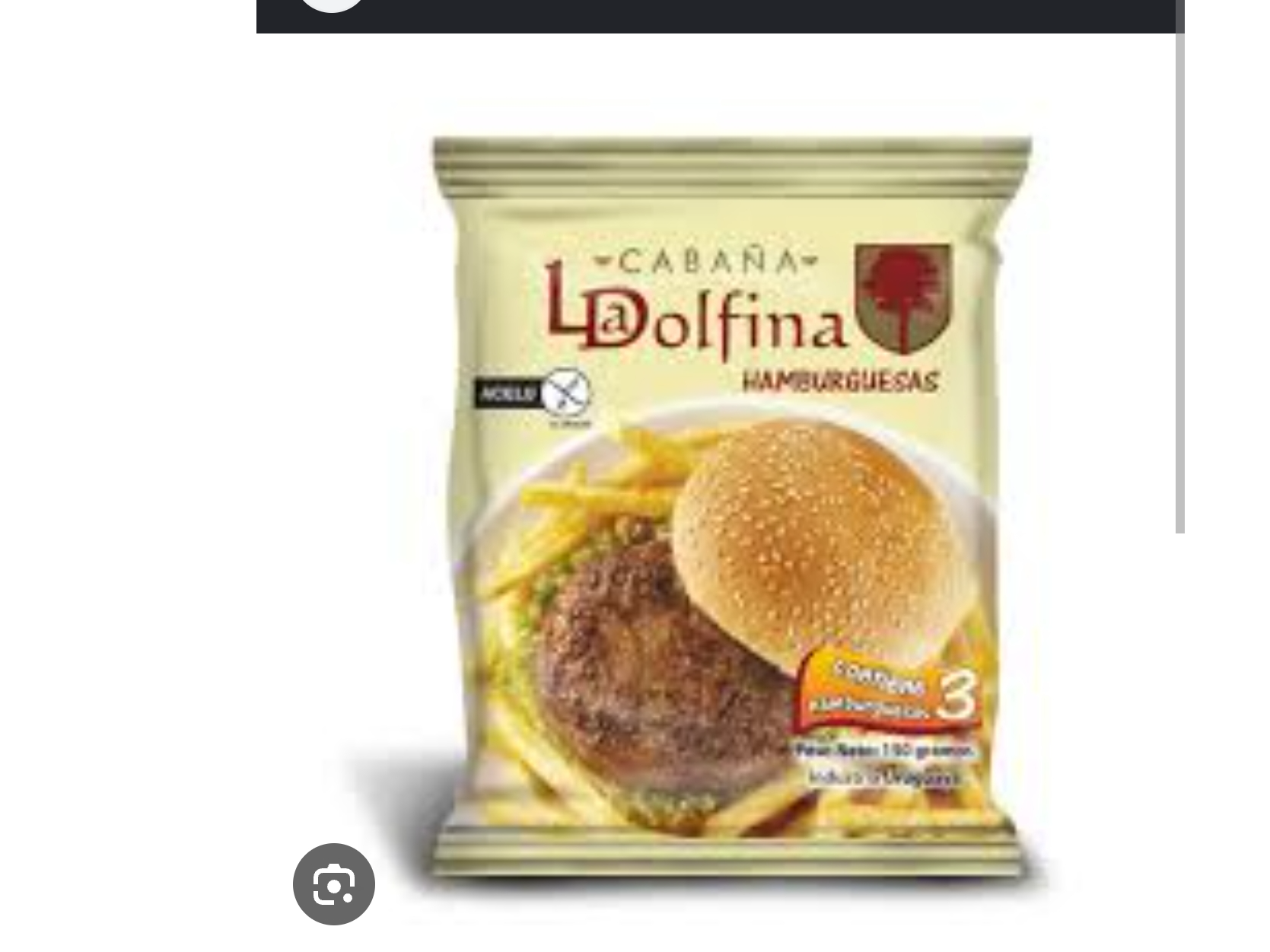 Hamburguesa DOLFINA x 3 PAQUETES