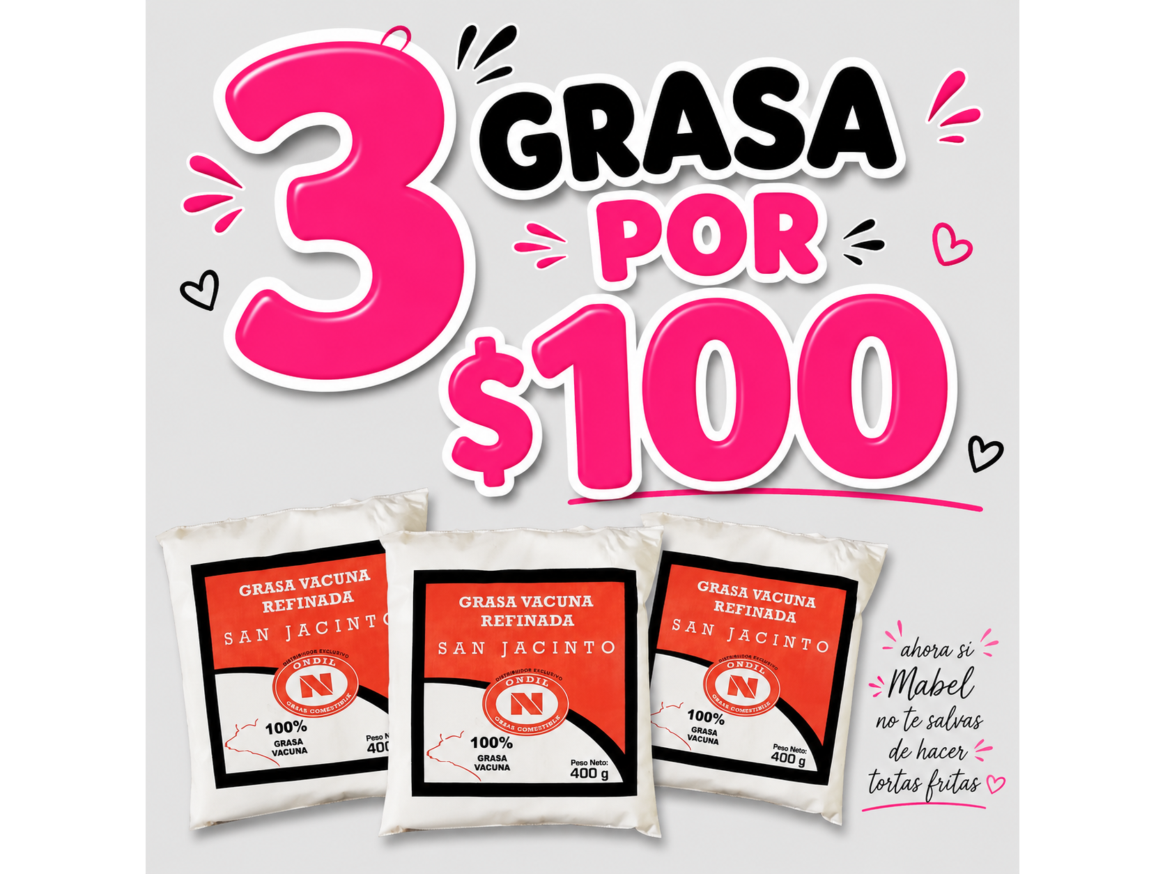 Grasa x 3 unidades