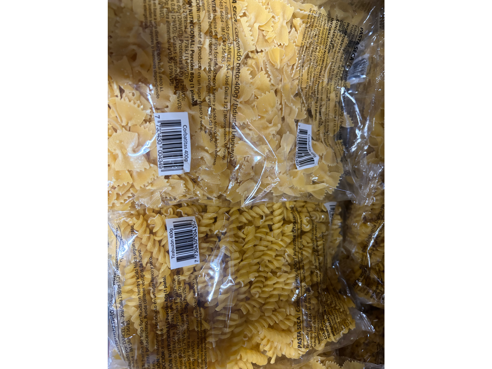 Fideos 400 gr las acacias x 4 unidades