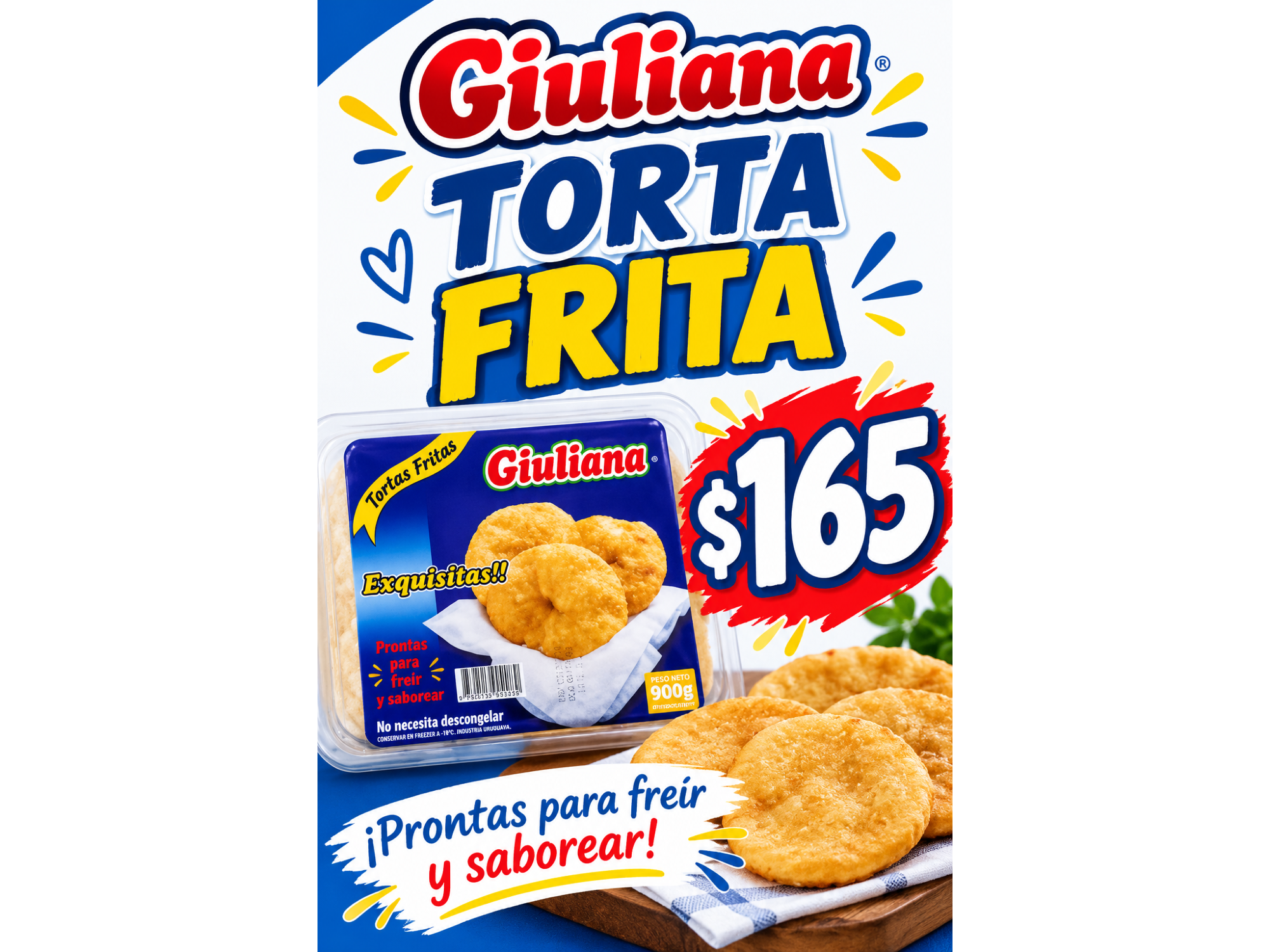Torta frita x 12 und congeladas