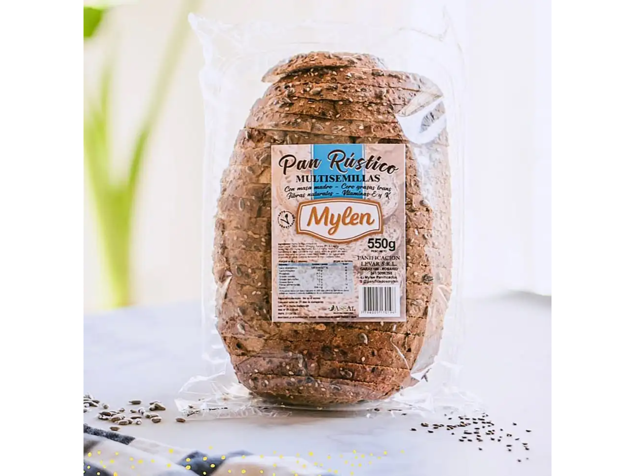 Pan integral Multisemillas x550gr- Myler