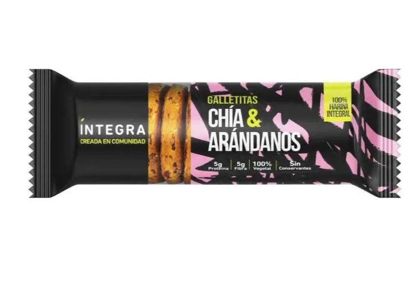 Galletitas de chia y arandanos x 200 gr- Integral