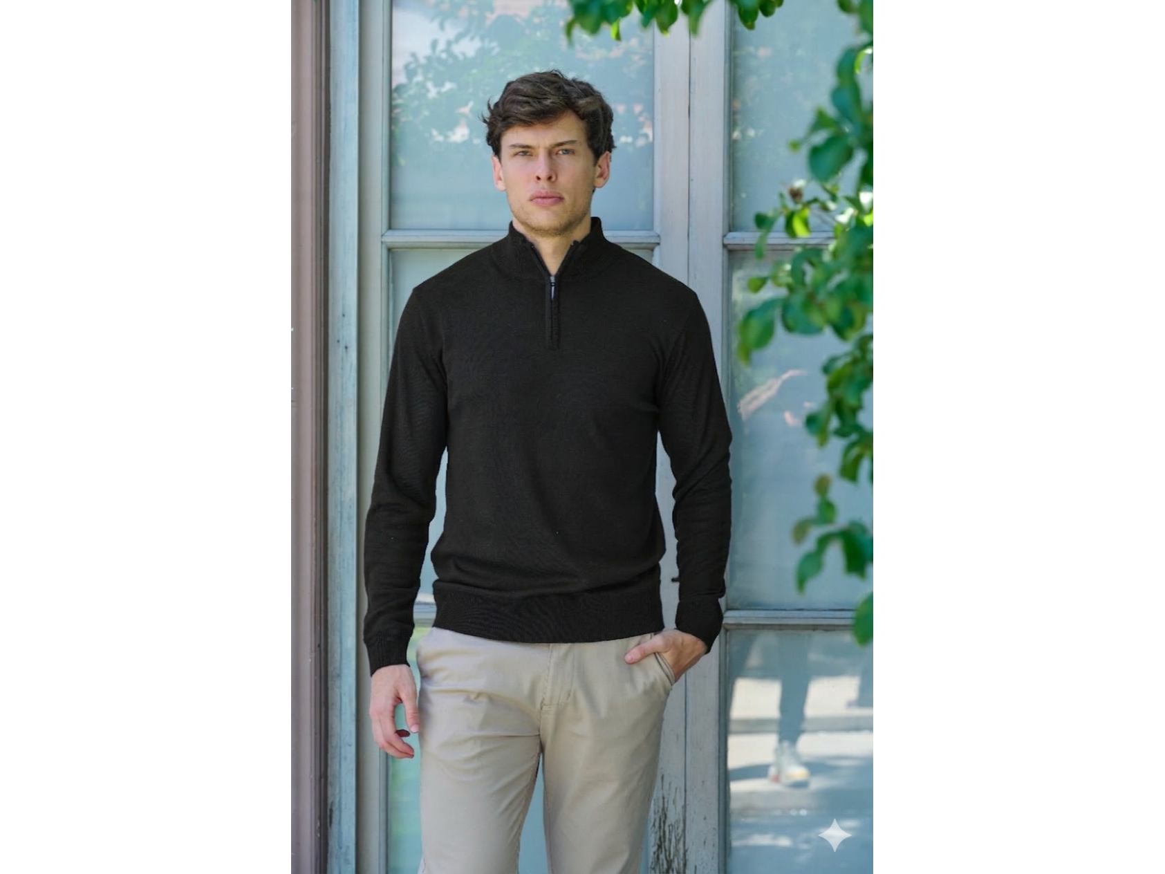 Sweater Medio Cierre (Black)