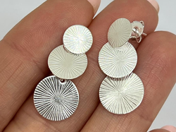 Aros Colgantes circulos facetados (anls05)