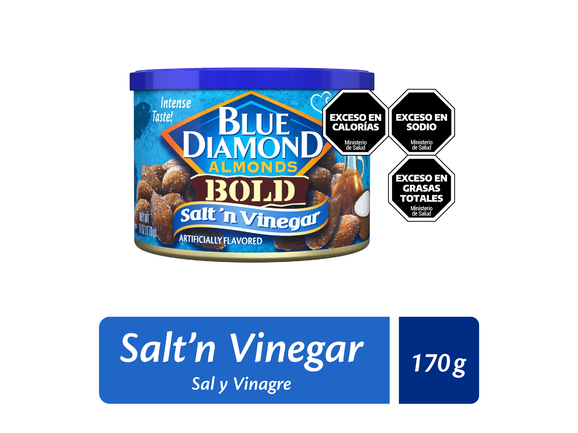 Almendras Blue Diamond Bold Sal Y Vinagre Lata 170g
