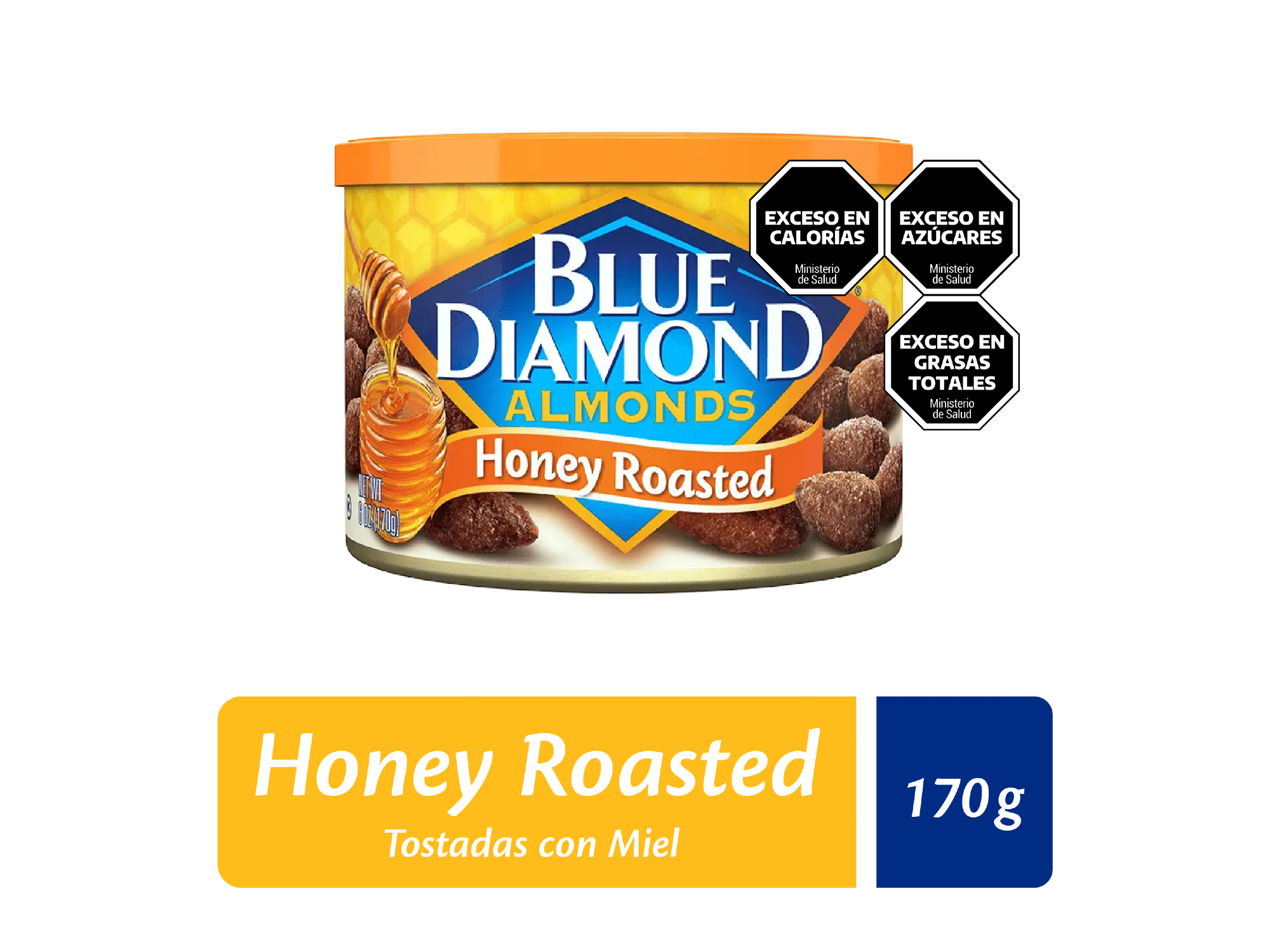 Almendras Blue Diamond Tostadas con Miel Lata 170g