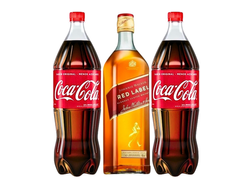 RED LABEL + 2 COCA 1.5 L