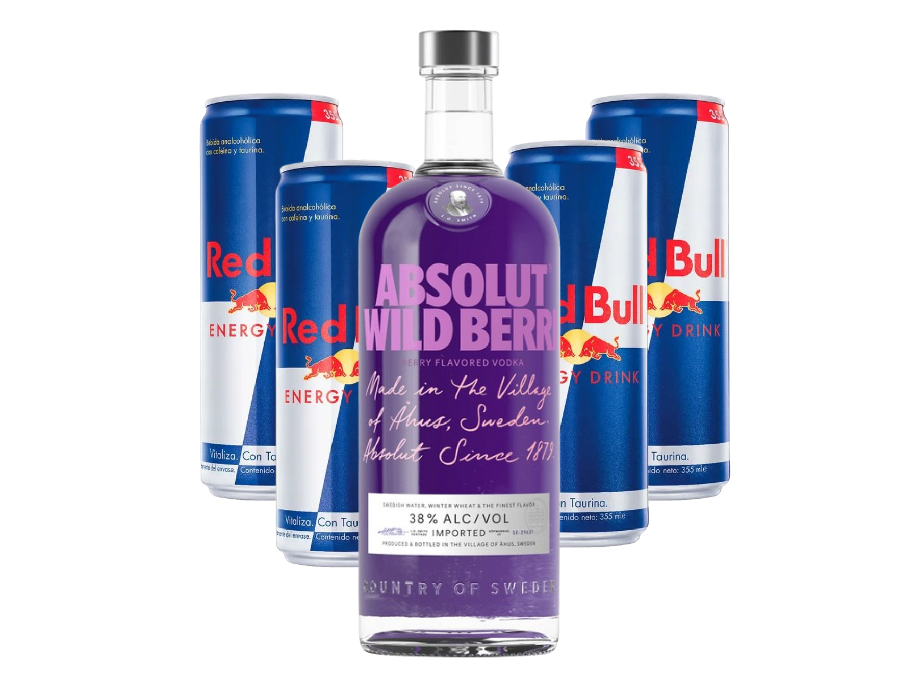 ABSOLUT WILD BERRI + 4 Red Bull 250cc