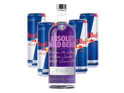ABSOLUT WILD BERRI + 4 Red Bull 250cc
