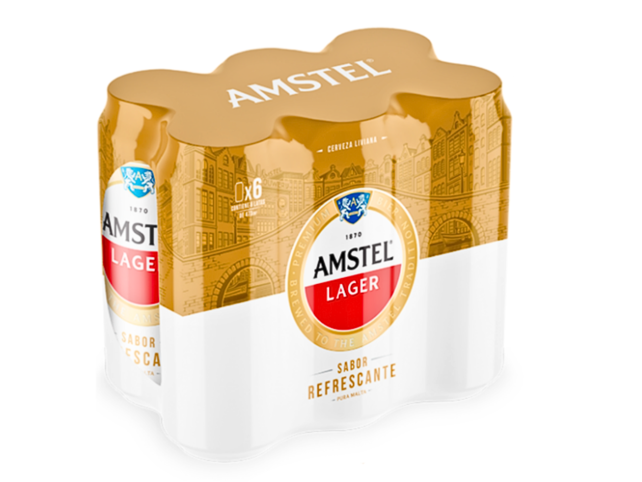 SIX PACK AMSTEL LATA