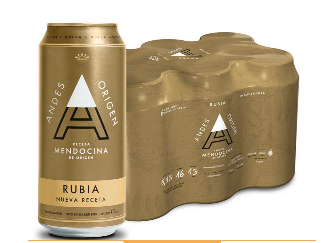 SIX PACK ANDES RUBIA LATA