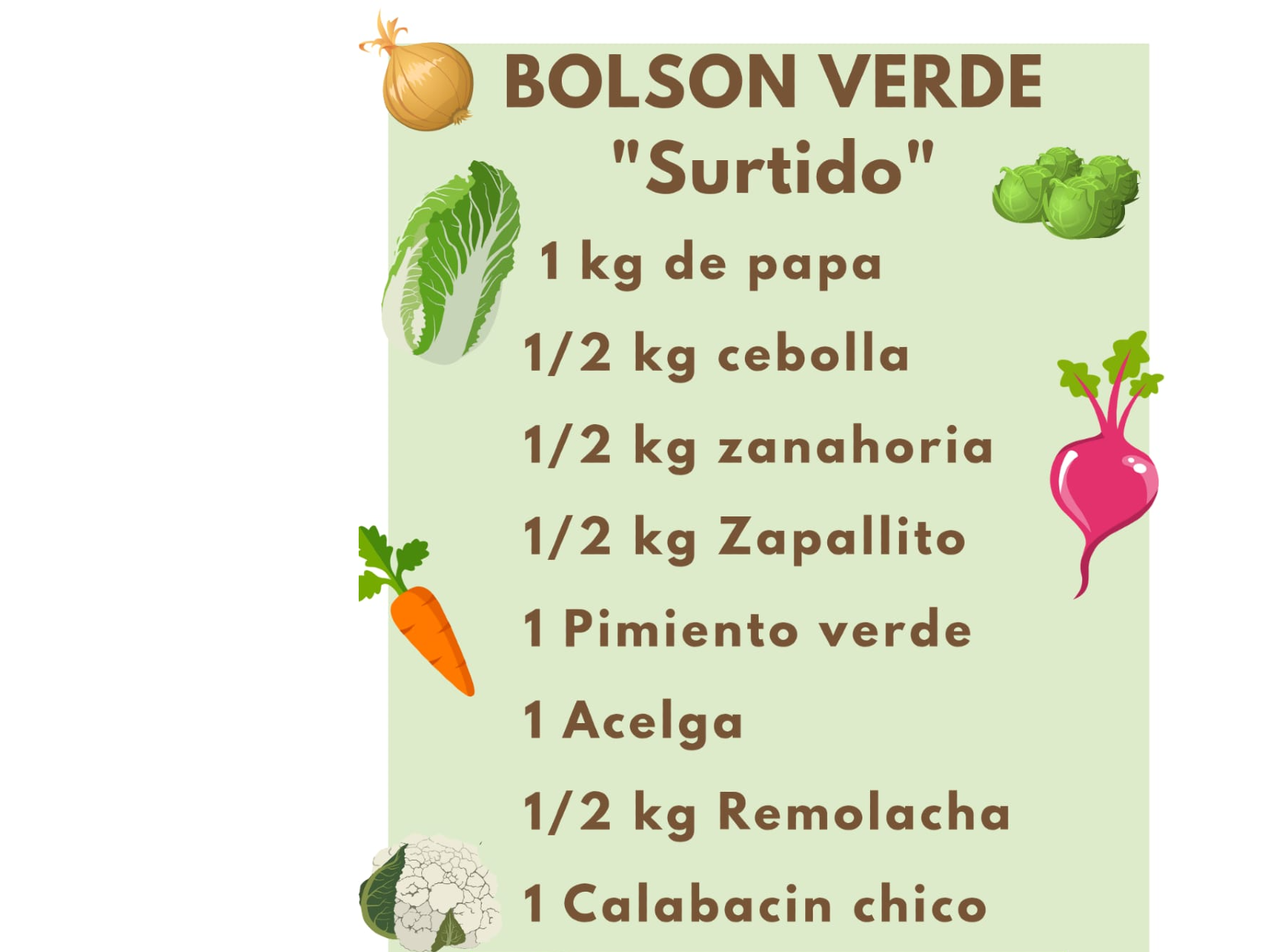Bolsón Verde Surtido