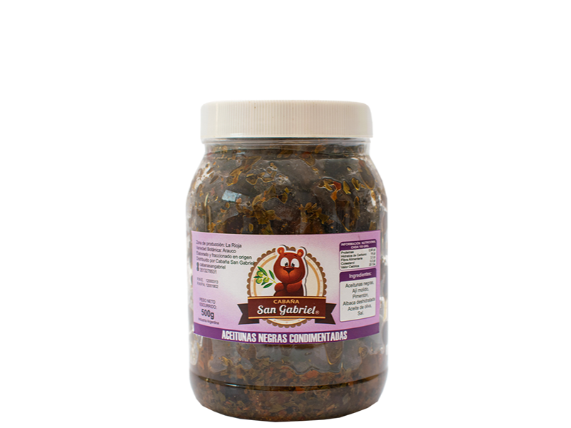 Aceitunas negras condimentadas