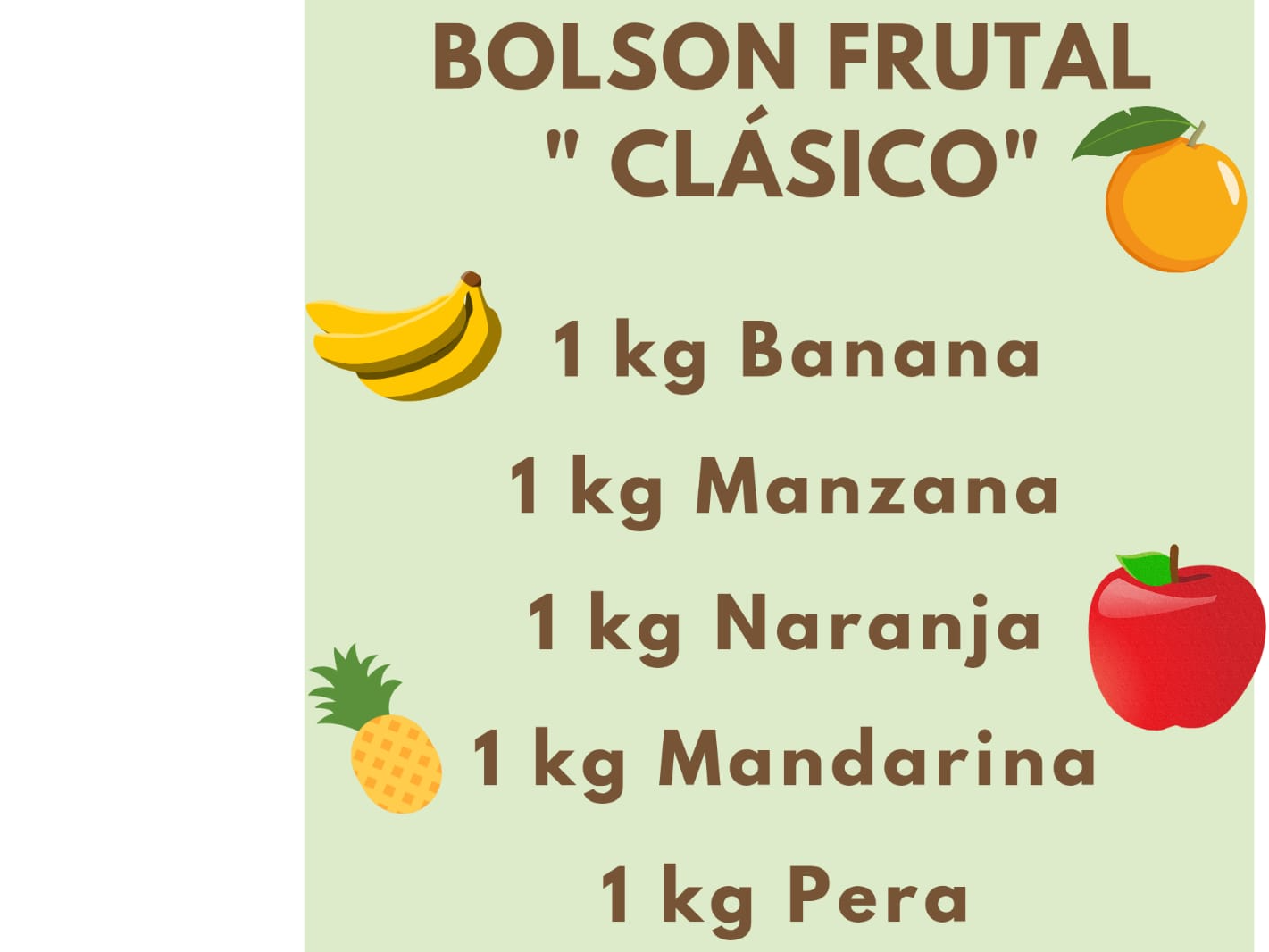 Bolsón Frutal Clásico de Origen verde