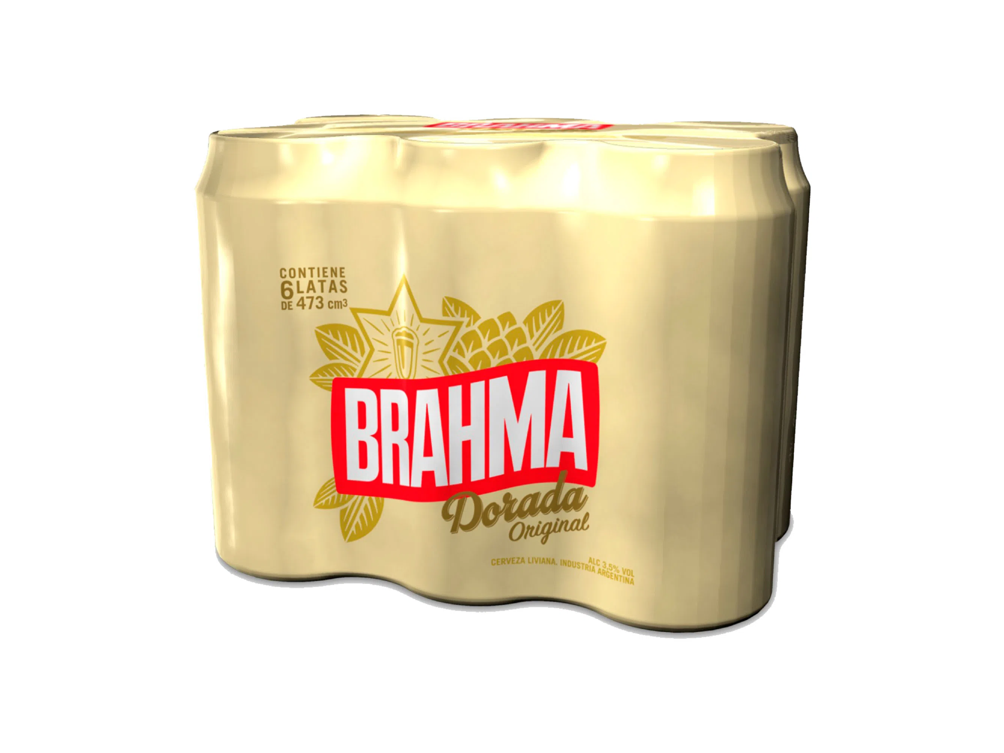 BRAHMA DORADA LATA 473cc PACK 6