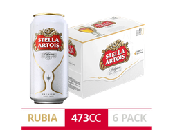 STELLA ARTOIS LATA 473cc PACK 6